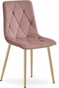 Scaun din catifea roz vechi LIBRA CLOUD ROSE