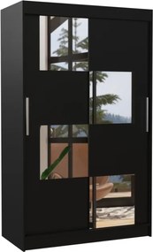 Dulap cu usi glisante si oglinda 120x200 cm, Lugano, ADRK Furniture (Culoare: Sonoma)