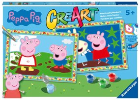 CREART PICTURA PE NUMERE PENTRU COPII 2 SABLOANE PEPPA PIG - RAVENSBURGER (RVSPBN23570)