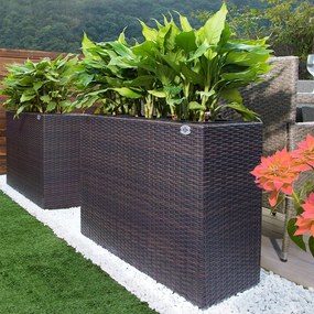 Deuba Ghiveci cu flori - 95 x 27 x 60 cm - maro