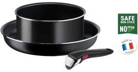 Tefal INGENIO EASY COOK & CLEAN set 3 piese, negru