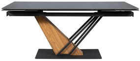 Masa extensibila Genesis negru/frasin L180-240 cm
