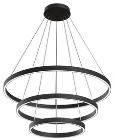 Lustra suspendata LED design tehnic Rim negru MYMOD058PL-L100B4K