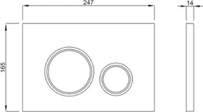 Set rezervor incastrat Schwab cu clapeta de actionare negru mat, Schwab Vela