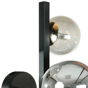 Zuma Line 1216 - Aplică de perete SERENITY 3xG9/8W/230V negru/fumuriu