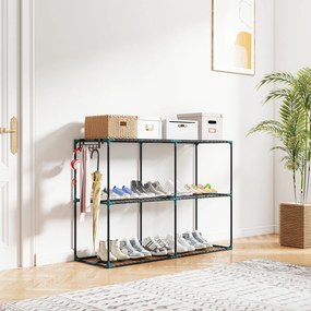 Outsunny Suport Vertical pentru Plante cu 3 Niveluri din Oțel și Plastic, Suport Ghivece pentru Interior și Exterior, Grădină, Balcon, 143x48x100 cm, Verde Închis | Aosom Romania