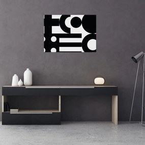 Tablou pe sticlă - Abstracție geometrică N⁰3 (70x50 cm)