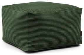 Fotoliu bean bag verde cu tapițerie din catifea reiată Softbox MooG – SLOWDOWN