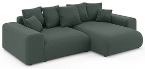 Colțar verde închis extensibil/cu spațiu de depozitare (cu colț variabil) Luma – Ropez