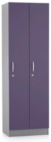 Dulap din lemn Visio LUX - 2 compartimente, 60 x 42 x 190 cm, violet
