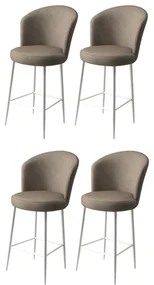 Set de scaune de bar Fora Cappuccino and White, 4buc., 4 buc