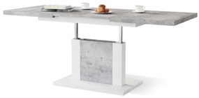 Mazzoni ORION Beton Millennium/Alb Mat - MĂSUȚĂ DE CAFEA EXTENSIBILĂ MODERNĂ