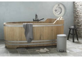 Cos de gunoi cu pedala Brabantia NewIcon 1001090, 12 L, Inchidere lina, Baza antiderapanta, Finisaj mineral, Gri