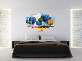 Tablou - Copaci, pictură în ulei (150x105 cm)