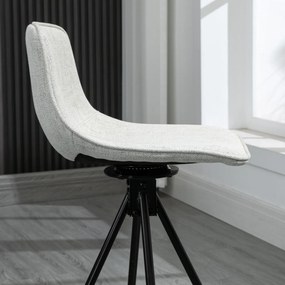 HOMCOM Set de 2 Taburete Înalte pentru Bucătărie cu Șezut Rotativ, Taburete de Bar Tapițate, 41,5x47,5x90 cm, Gri Deschis | Aosom Romania