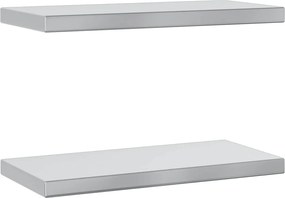 vidaXL Rafturi de perete, 2 buc. 50x23,5x3 cm argintiu oțel inoxidabil