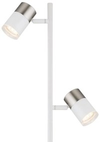 Lampadar cu 2 Spoturi directionabile BRISBON nickel/alb