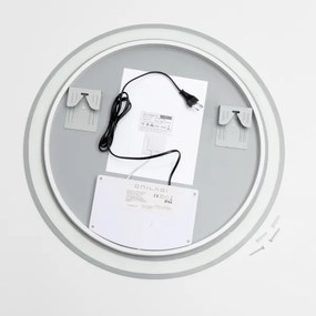 Brilagi-LED Oglindă de baie AVA PRO, încălzită, cu iluminare LED și cu dimmer, LED/18W/230V Ø 60 cm IP44