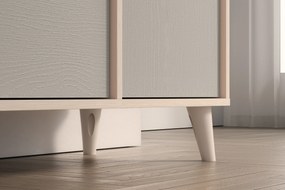 Comodă cu sertare Marla 120 cm - nisip deșert / palladium gri