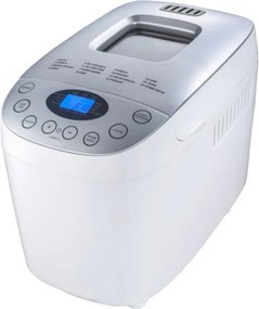 Masina de facut paine Crown CBM-6566, 850 W, 1,6 kg, 15 programe, Start intarziat 15h, 2 palete, Pauza, Ecran LCD, Alb