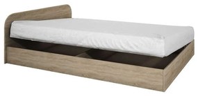 Pat tineret DaMian, 192x121x59 (120x190 cm), spatiu depozitare, culoare sonoma, pal