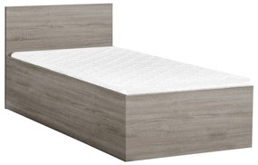 Pat de o persoana stejar trufat, SOFIA 90 x 200 cm Saltele: Fara saltea, Somiera pat: Cu lamele curbate