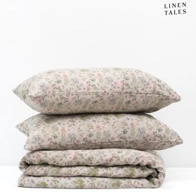 Lenjerie de pat în culoare naturală din in pentru pat de o persoană 140x200 cm Botany 2 – Linen Tales