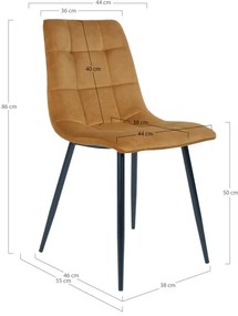 Middelfart scaun de luat masa mustar galben