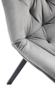 Scaun catifea K519 velvet gri