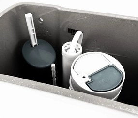 Toaletă monobloc Cleano cu evacuare inferioară și scaun