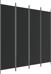 vidaXL Paravan de cameră cu 3 panouri, 200x200 cm, textil