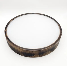 Plafonieră OAK SMOKY 3xE27/15W/230V ø 47,5 cm stejar/maro închis