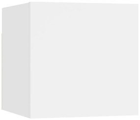 Set de dulapuri TV, 8 piese, alb, PAL Alb, 60 x 30 x 30 cm (4 pcs), 1