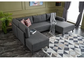 Canapea Tip Coltar in Forma de U Belen - Anthracite