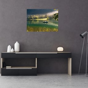 Tablou pe sticlă cu lac (70x50 cm)