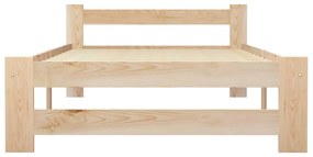 Cadru de pat, 100 x 200 cm, lemn masiv de pin Maro deschis, 100 x 200 cm