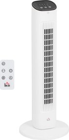 Ventilator turn HOMCOM cu telecomandă, 3 viteze, mod de repaus | Aosom Romania