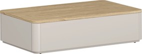 Măsuță de cafea Elivo 100 cm cu sertare - cașmir / stejar uleiat