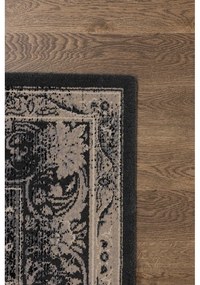 Covor gri închis din lână 100x180 cm Zana – Agnella