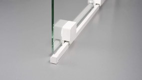 Paravan dus glisant 120x195cm, sticla securizata 6 mm, alb mat, Deante Prizma 1200x1950 mm, Alb mat