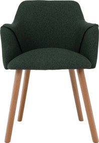 Fotoliu design, verde / fag, PETRUS