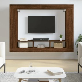 833729 vidaXL Dulap TV, stejar maro, 152x22x113 cm, lemn prelucrat