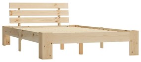 283163 vidaXL Cadru de pat, 140 x 200 cm, lemn masiv de pin