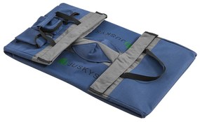 Camion de mână cu un acoperiș albastru/gri