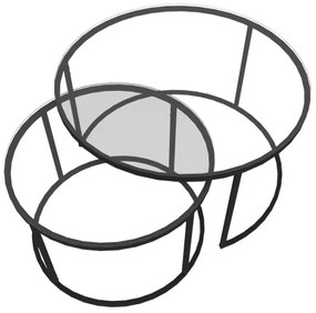 SET 2x măsuță de cafea BELARUS negru