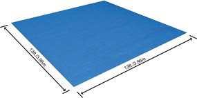 Covor protectie pentru piscina Bestway Polietilena Albastru 396 x 396 cm