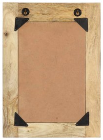 Oglinda pictata manual, 40 x 55 cm, lemn masiv de mango 1, Maro