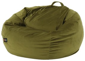 Fotoliu tip sac, material textil verde măsliniu, TRIKALO
