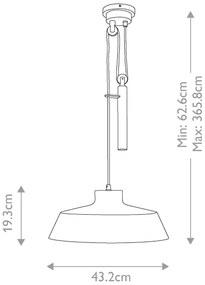 Lustră pe cablu Feiss FE-CANDOR-P CANDOR 1xE27/60W/230V