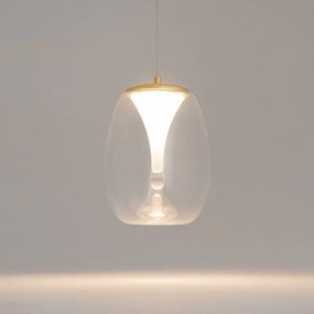 Pendul LED design decorativ Splash auriu/transparent